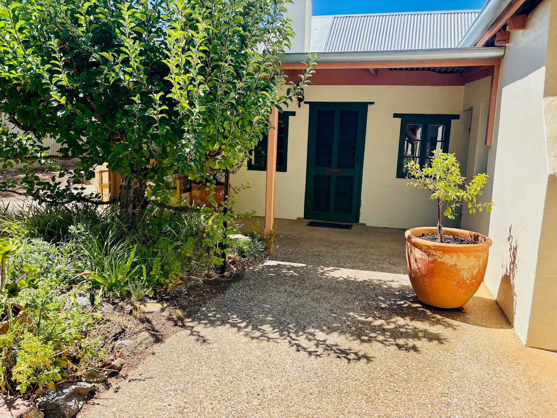 An image of the courtyard in Goat Square House.